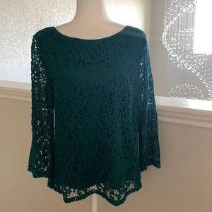 Talbots Holly crochet lace top size 12